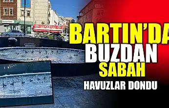 Bartın'da buzdan sabah