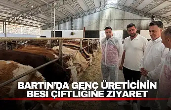 Bartın'da Genç Üreticinin Besi Çiftliğine Ziyaret