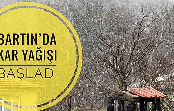 Bartın'da kar yağışı başladı