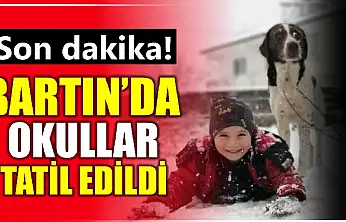 Bartın'da okullar tatil edildi