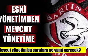 Bartınspor yönetimine