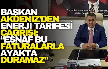 Başkan Akdeniz'den Enerji Tarifesi Çağrısı
