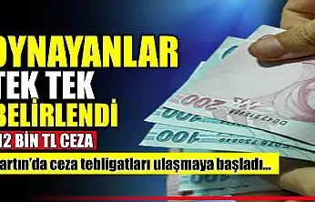 Ceza tebligatları gelmeye başladı