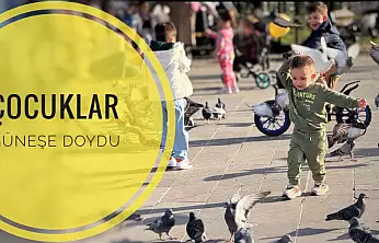 Çocuklar güneşe doydu