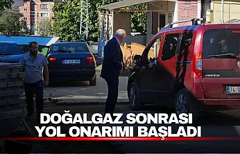 Doğalgaz Sonrası Yol Onarımı Başladı