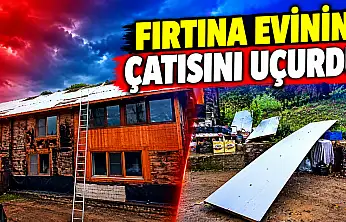 Evin çatısı uçtu