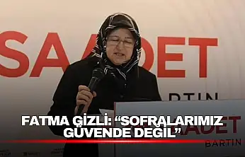 Fatma Gizli: 'Sofralarımız Güvende Değil'