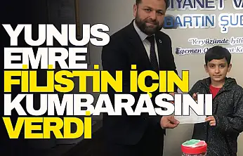 Filistin İçin Kumbarasını Verdi