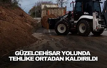 Güzelcehisar Yolunda Tehlike Ortadan Kaldırıldı