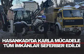 Hasankadı'da Karla Mücadele Sürüyor
