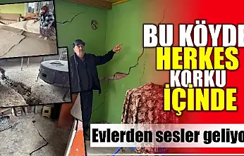 Heyelanlı köyde büyük korku