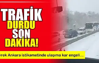 Kar etkili oldu ulaşım durdu