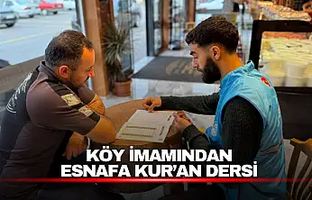 Köy İmamından Esnafa Kur'an Dersi