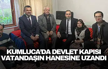 Kumluca'da Devlet Kapısı Vatandaşın Hanesine Uzandı