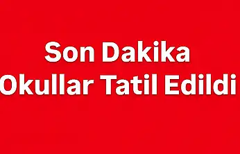 Okullar tatil edildi