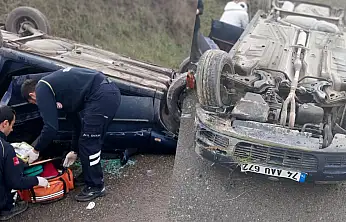 Otomobil takla attı