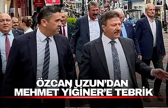 Özcan Uzun'dan Mehmet Yiğiner'e Tebrik