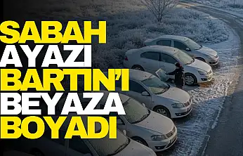 Sabah Ayazı Bartın'ı Beyaza Boyadı