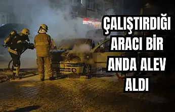 Sürücü son anda kurtuldu