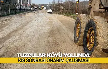Tuzcular Köyü Yolunda Onarım Çalışması