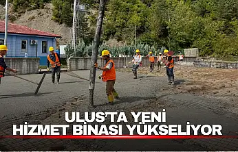 Ulus'ta Yeni İtfaiye ve Fen İşleri Hizmet Binasında Çalışmalar Sürüyor