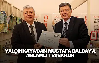 Yalçınkaya'dan Mustafa Balbay'a Anlamlı Teşekkür