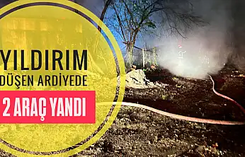 Yıldırım düştü yangın çıktı