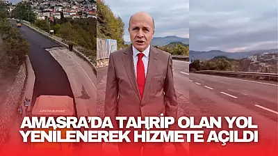 Amasra'da Tahrip Olan Yol Yenilenerek Hizmete Açıldı