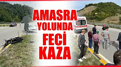 Amasra yolunda feci kaza
