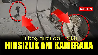 Bartın'da hırsızlık anı