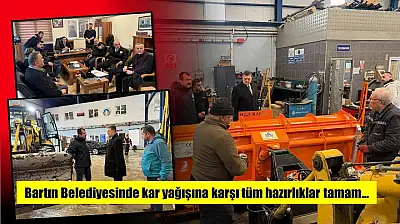 Belediye ekipleri kar mesaisine hazır