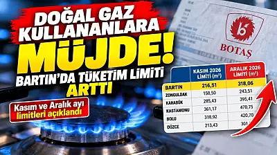 Doğalgazda yeni limitler açıklandı