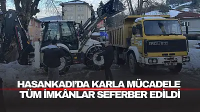 Hasankadı'da Karla Mücadele Sürüyor