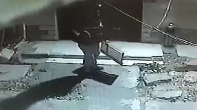 Demir mazgal hırsızlığı kamerada