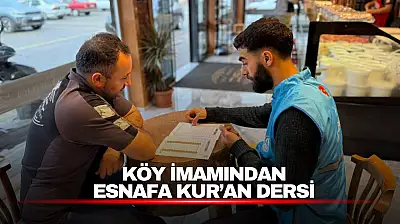 Köy İmamından Esnafa Kur'an Dersi