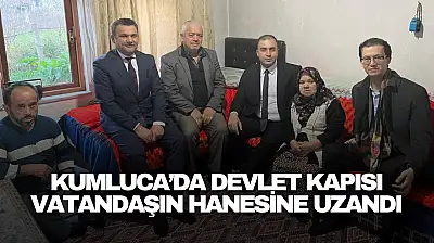 Kumluca'da Devlet Kapısı Vatandaşın Hanesine Uzandı