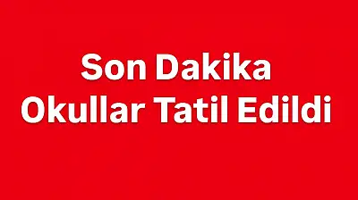 Okullar tatil edildi