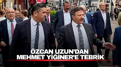 Özcan Uzun'dan Mehmet Yiğiner'e Tebrik