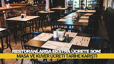 Restoranlarda Ekstra Ücrete Son!