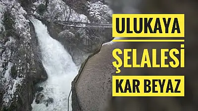 Ulukaya Şelalesinde kar manzarası