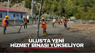 Ulus'ta Yeni İtfaiye ve Fen İşleri Hizmet Binasında Çalışmalar Sürüyor