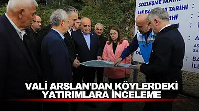 Vali Arslan'dan Köylerdeki Yatırımlara İnceleme