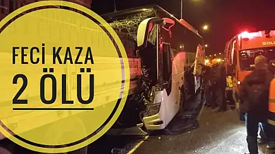 Yolcu otobüsü kaza yaptı