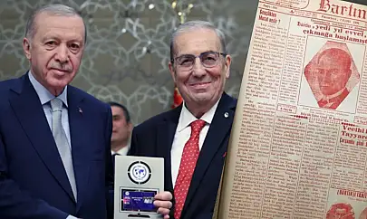 Ödülünü Cumhurbaşkanı Erdoğan'dan aldı