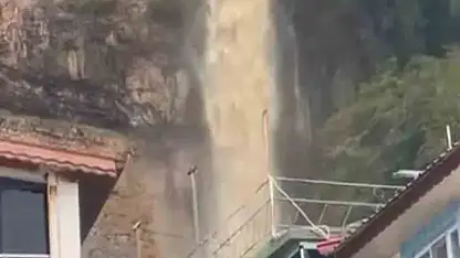 Bartın'da yağış ilginç görüntülere sahne oldu