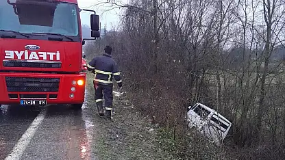 İşçi servisi kaza yaptı
