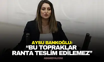 Bankoğlu: 'Bu Topraklar Ranta Teslim Edilemez'