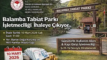 Balamba Tabiat Parkı ihaleye çıkıyor