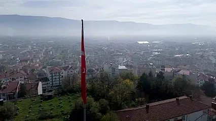 Bolu'yu sis tabakası kapladı