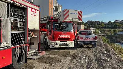Düzce'de ev yangını ekiplerin müdahalesi ile söndürüldü